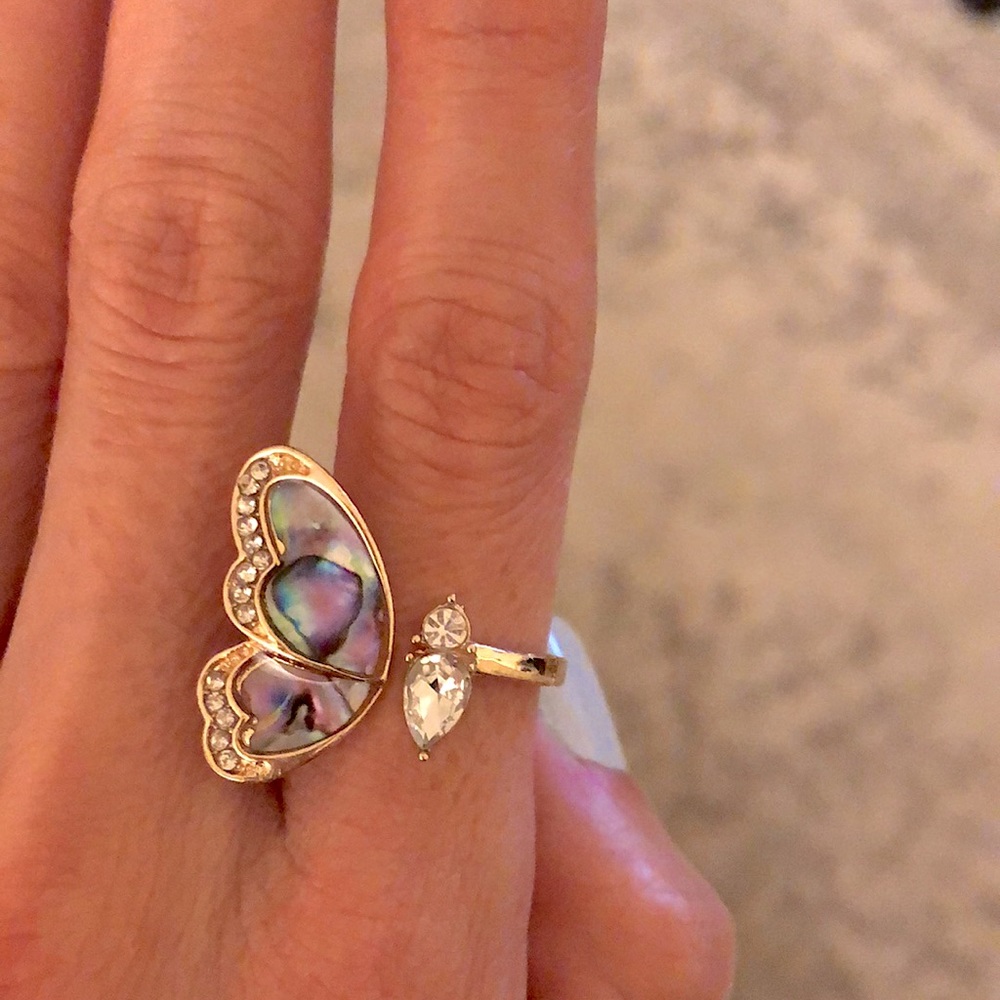 Gorgeous Adjustable Butterfly Statement Ring - image 3